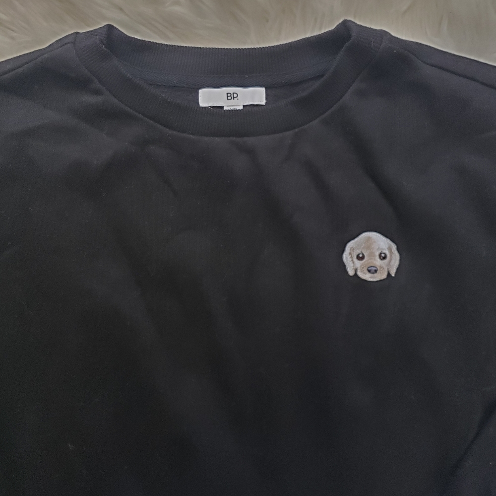 NEW BP Black Cocker Spaniel Cropped Sweater - Picture 5 of 8